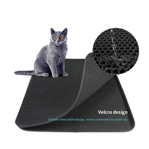 Double Layer EVA Cat Litter Pad Waterproof Non-slip Sand Basin Filter Kitten Dog Washable Mattress Floor Mat Pet Clean S