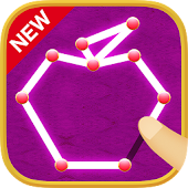 一筆書きゲーム！無料パズルで脳トレしよう！いっぴつがきです!