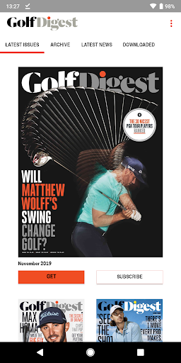 Screenshot Golf Digest Magazine