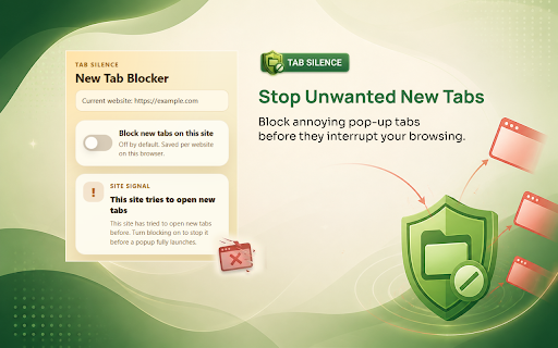 Tab Silence: New Tab Blocker screenshot 2