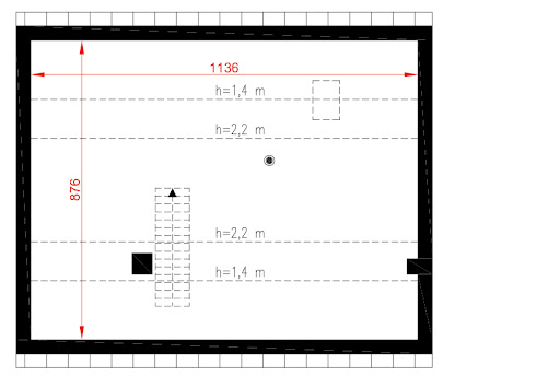 Dom Wiktorii A pa - A117a/1 - Rzut strychu do indywidualnej adaptacji (47,1 m2 powierzchni użytkowej)