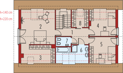 Benjamin G1 MULTI-COMFORT - Rzut poddasza