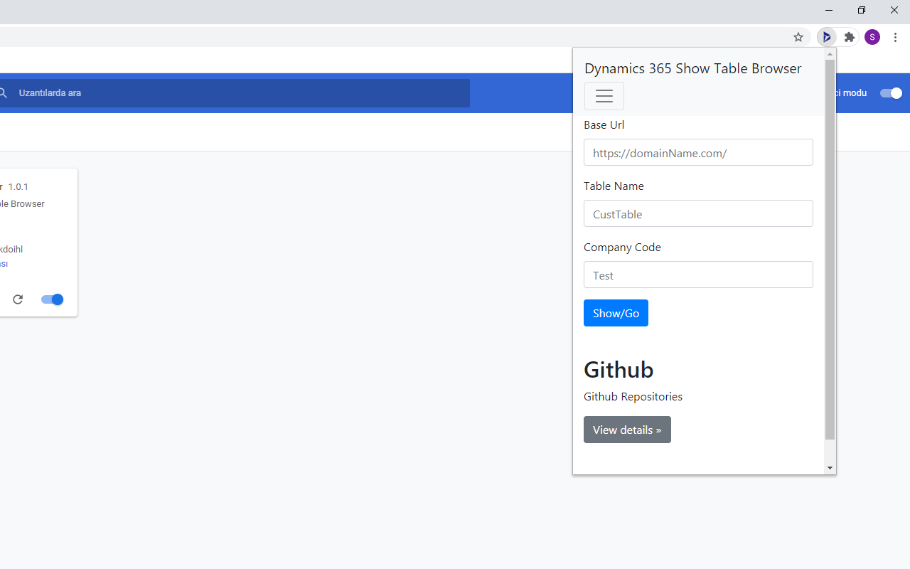 Dynamics 365 Show Table Browser Preview image 1