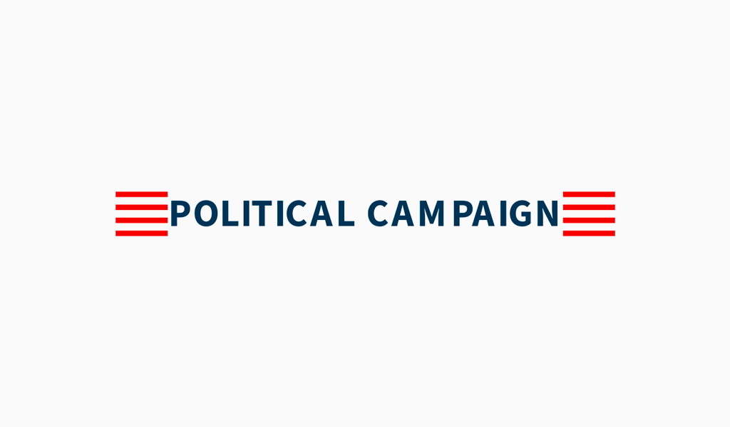 Logo politico delle linee orizzontali