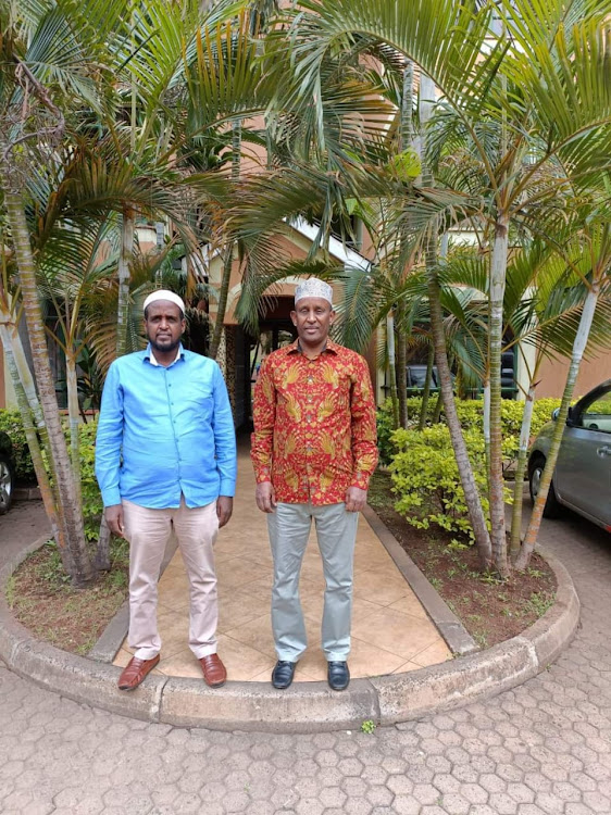 Garissa Governor Ali Korane and his running mate Adan Shaiye a fortnight ago.