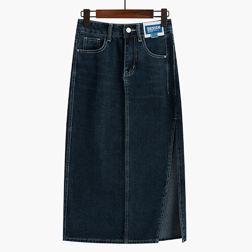 Title 2, Womens Fashionable Denim Skirt with A Line Hig...