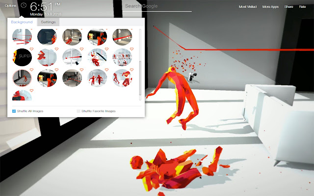 Superhot Game Wallpapers FullHD New Tab