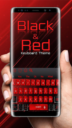 Cool Black Red Keyboard Theme