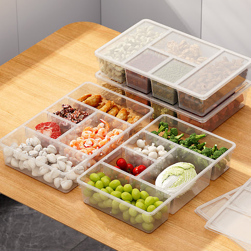 Title 6, Refrigerator Five Compartment Food Divider Box,...