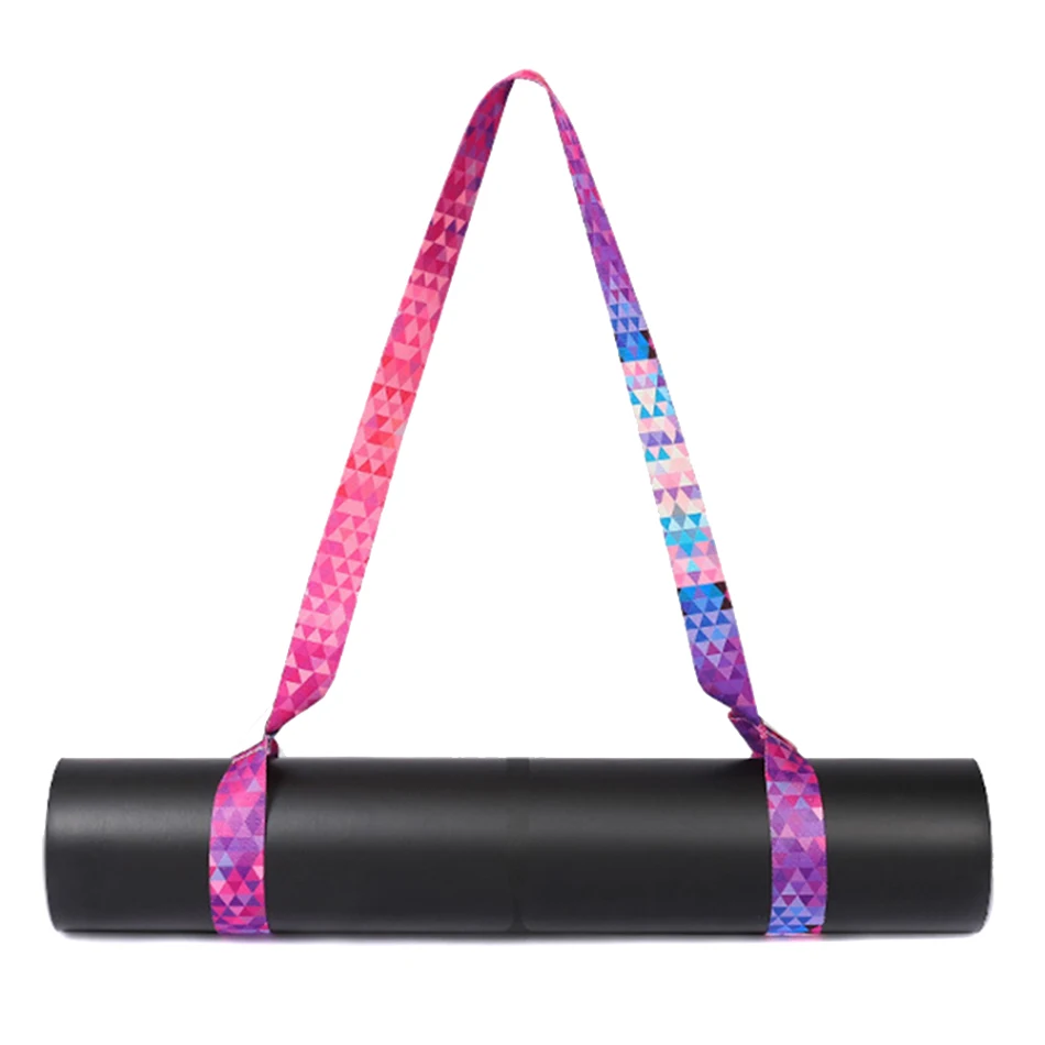 Pure katoenen yogamatriem, elastische band, kleurrijke bindband, yoga opbergtouw, bindtouw, yogatas met bedrukking voor gemakkelijk dragen