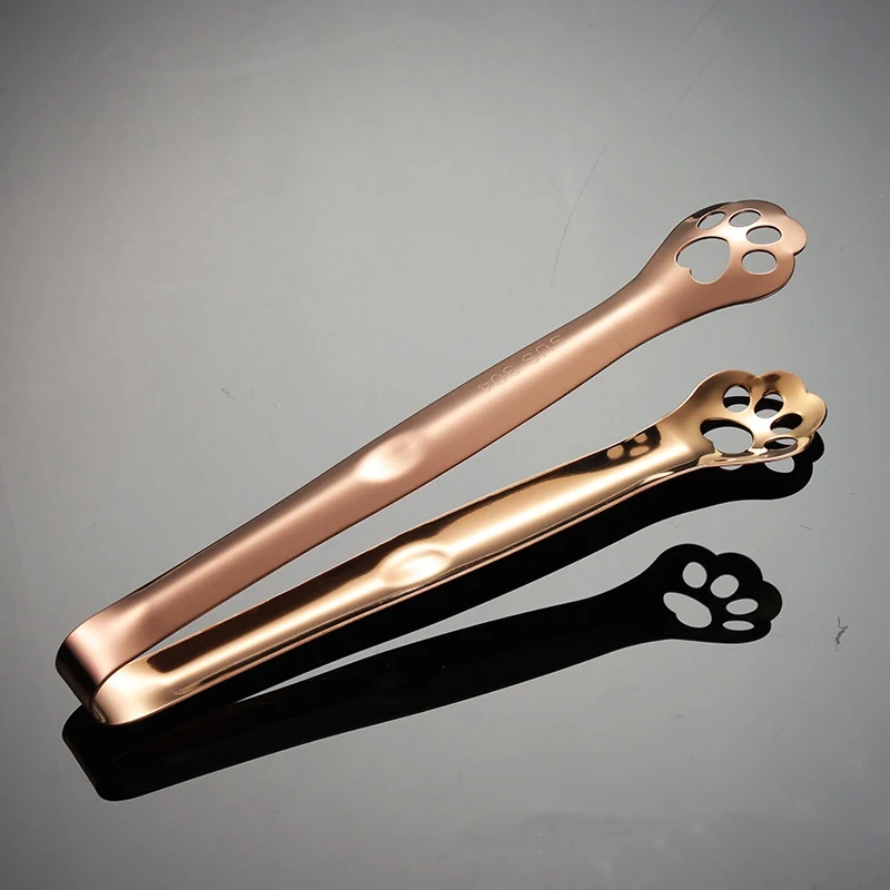 Stainless Steel Cat's Paw Modeling Food Clip for precise food handling. Perfect for cooking and crafting. Easy to use an