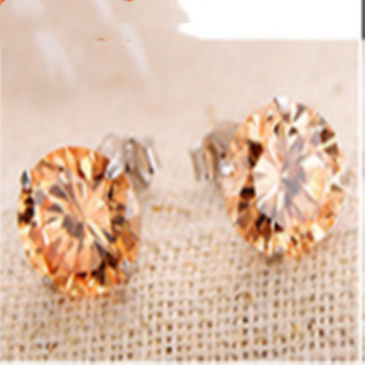 Title 4, Korean Classic Amethyst Zircon Four-Claw Earrin...
