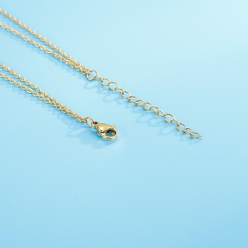Title 10, Simple Titanium Steel Plated 18K Gold Heart Sha...