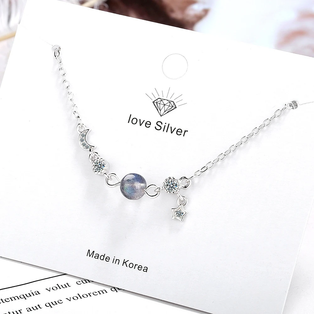 Title 5, Pulsera con colgante de plata de ley 925 genuin...