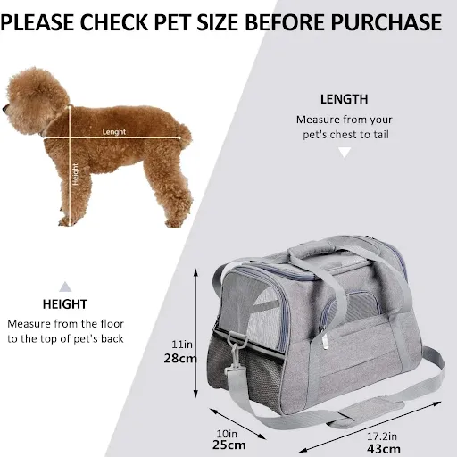 Dog Carrier Bag With Thick Cotton Cushion Pet Aviation Backpack Anti-suffocation Portable Travel Bag Pet Dog Bag Mesh Ou