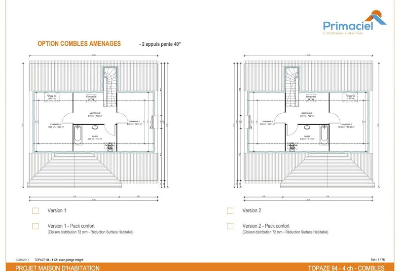  Vente Terrain + Maison - Terrain : 340m² - Maison : 78m² à Mouilleron-le-Captif (85000) 