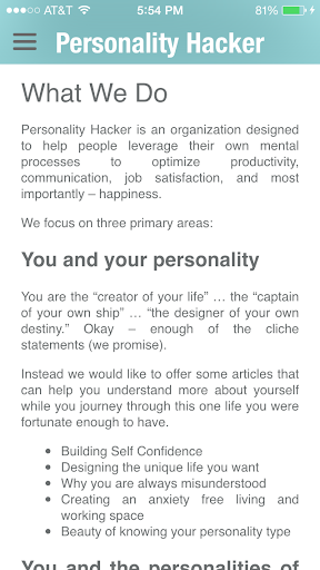 Personality Hacker