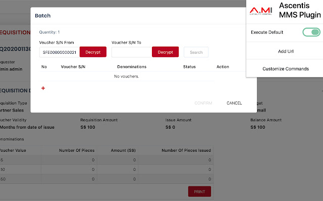 Ascentis MMS Plugin