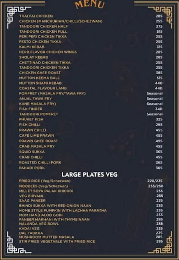 Nalanda Multicuisine Restaurant menu 