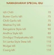 Namaskaram Cafe menu 1