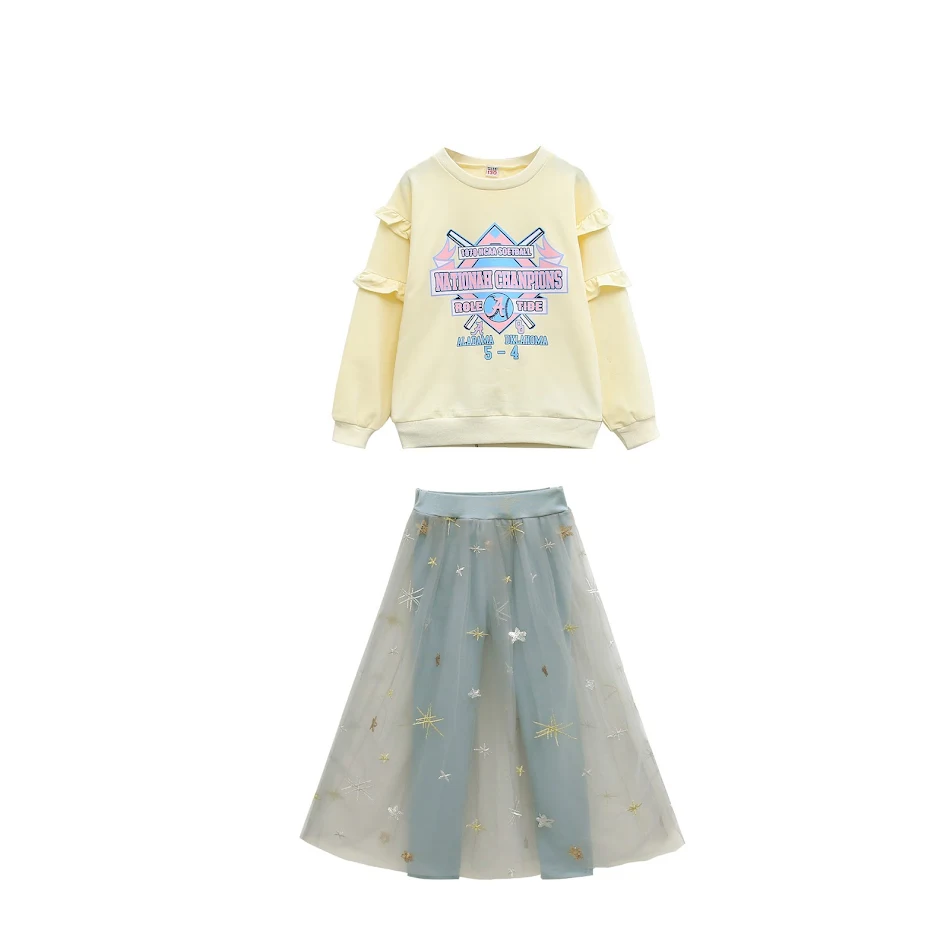 Meisjes Casual Pak Lange Mouwen Lente en Herfst Comfortabele Kinderkleding Ideaal voor Dagelijks Gebruik en Spelen Veelzijdige Outfit voor Meisjes