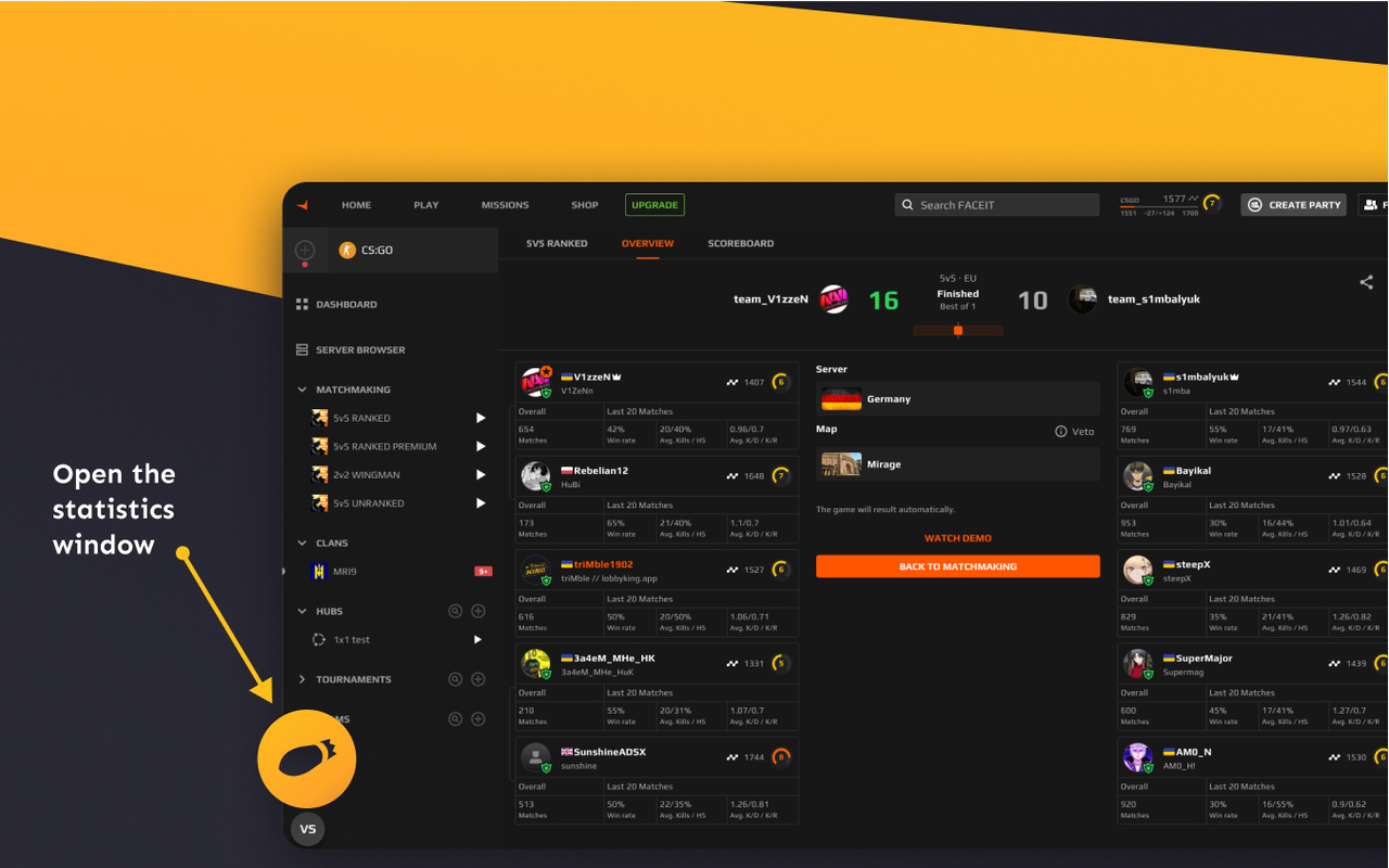 Lobby King - FACEIT Extension Preview image 1