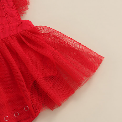 Title 7, Baby romper infant mesh princess dress, breatha...