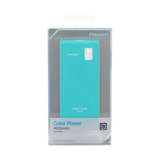 Pin sạc dự phòng Pisen Color Power Box (9600mAh/ Xanh ngọc)