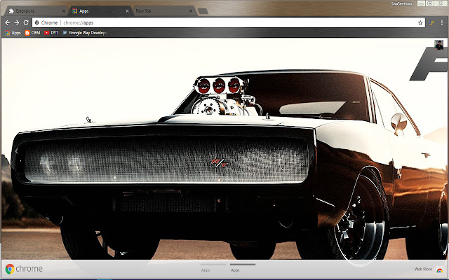 Dodge Charger R/T -Racing Car -Fast & Furious chrome extension