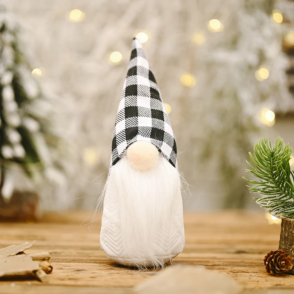 Title 1, Plaid Forest Old Man Doll Dekoration Weihnachts...