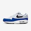 air max 1 white/deep royal blue/pure platinum/black