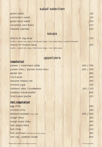 Level 5 menu 