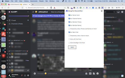 Dis Blur - hide discord™ chats