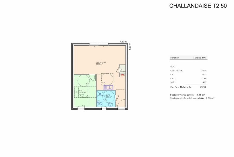  Vente Terrain + Maison - Terrain : 361m² - Maison : 60m² à Sainte-Pazanne (44680) 