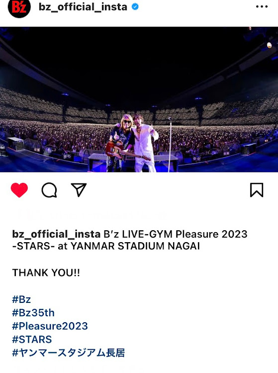 ハリアーの#B'z LIVE-GYM Pleasure 2023・#STARS・35周年記念ライブツアー千穐楽公演・2023.9.24(日)ヤンマースタジアム長居に関するカスタム事例の投稿画像1枚目