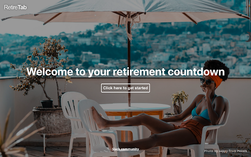 RetireTab - Retirement Countdown New Tab Page