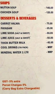 Hotel Junior Kuppanna menu 6