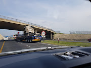 Mooi River Toll area where trucks were burnt during a protest.  