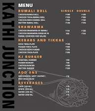 Kathi Junction menu 2