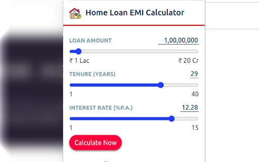 Home Loan EMI Calculator