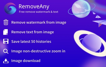 RemoveAny - Free remove image watermark/text small promo image