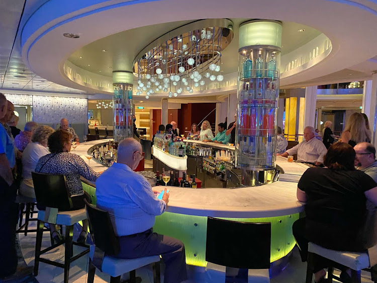 Guests at the popular Martini Bar on Celebrity Equinox. 