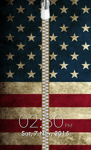 American Zipper Lock Screen