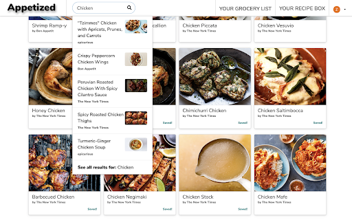 Appetized Recipe Manager