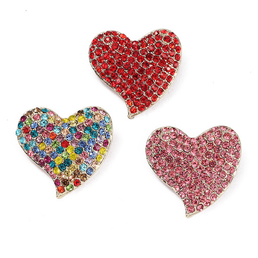 Title 2, Womens Heart-shaped Diamond Brooch Vintage Rhi...