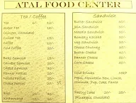 Atal Food Center menu 2