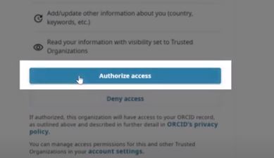 klik tombol “Authorize access”