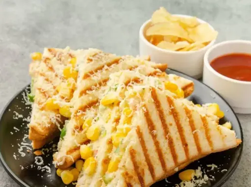 Corn And Cheese Grilled Sandwich