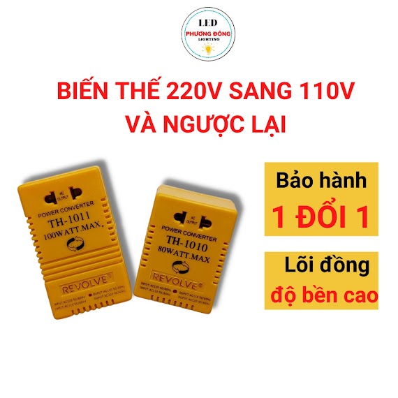 Bộ Chuyển Đổi Nguồn 220V Ra 110V Và 110V Sang 220V - 80W - 100W - 150W