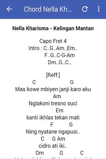 Chord kelingan mantan